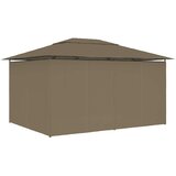  Vrtni šotor z zavesami 4x3 m taupe 180 g/m² | Shoptok.si
