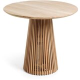 Kave Home Okrogla jedilna miza iz masivnega tika v naravni barvi ø 90 cm Jeanette – | Shoptok.si