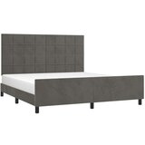  Posteljni okvir z vzglavjem temno siv 180x200 cm žamet, (20788069) | Shoptok.si