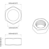  Šesterokutna matica 2 pcs Srebrno M6 Metal | Eponuda.com