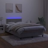  box spring s madracem LED svjetlosivi 120x190 cm tkanina | shoptok.hr