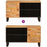 TV ormar s policom Smeđa 80 x 33 x 46 cm Čvrsto drvo manga | shoptok.hr