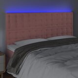  LED uzglavlje ružičasto 200x5x118/128 cm baršunasto | shoptok.hr