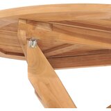  Vrtni blagovaonski stol Ø 90 x 75 cm od masivne tikovine | shoptok.hr