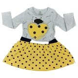 Vrabac Haljina za bebe sa motivom bubamare 5695, Žuta | Eponuda.com