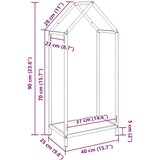  stojalo za drva olivno zelena 40x25x90 cm hladno valjano jeklo | Shoptok.si