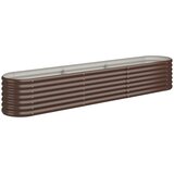 Furnova Visoka greda iz prašno premazanega jekla 224x40x36 cm rjava, (21920171) | Shoptok.si