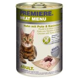 Premiere Cat Meat Menu Adult piščanec in puran 400 g konzerva Cene