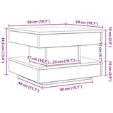  Klub stolić rotirajući za 360 stupnjeva bijeli 50x50x34,5 cm | Shoptok.si
