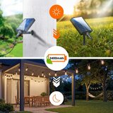  LED prigu&amp;scaron;iva solarni dekorativni lanac 20xE27/3V USB 2400 mAh 20,62 m IP65 crna + daljinski upravljač Slike