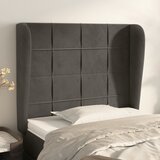 vidaXL Vzglavje z ušesi temno sivo 103x23x118/128 cm žamet Cene