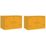 TV ormarići 2 kom boja senfa 67 x 39 x 44 cm čelični | Eponuda.com