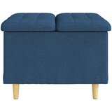  Otoman za pohranu s jastukom Plava 60 x 60 x 45 cm tkanina | Eponuda.com