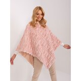 Wool Fashion Italia Poncho-AT-PN-2347.68-light pink | Shoptok.si