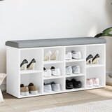  Klupa za cipele bijela 102x32x50 cm inženjerski drvo | Eponuda.com