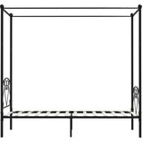  Okvir za krevet s nadstrešnicom crni metalni 120 x 200 cm | shoptok.hr