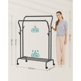  Mobilni stalak za odeću LINEA, crni | Eponuda.com