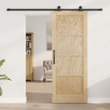vidaXL Drsna vrata s kompletom strojne opreme 'ORKDAL'Masivni les Pine | Shoptok.si