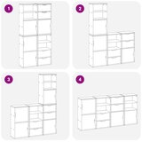  Bočni ormarići 4 kom ODDA 40x24x79 cm puno drvo bor | shoptok.hr