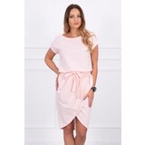 Kesi Tied dress with a clutch bottom in powder pink | Shoptok.si