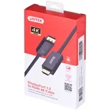 CABLE DisplayPort 1.2, HDMI, 4K@60HZ, 1,8M, V1608A