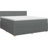  Boxspring krevet s madracem Tamnosiva 180 x 200 cm Tkanina Slike
