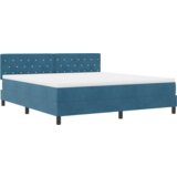 Box Spring Krevet s Madracem Tamnoplavi Super King Baršun | shoptok.hr