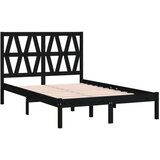  Posteljni okvir črn iz trdne borovine 140x190 cm, (20644253) | Shoptok.si