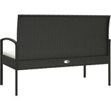  Vrtna klupa s jastukom crna 105 cm od poliratana | shoptok.hr
