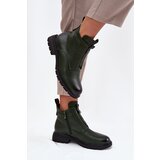 Boto Insulated Women's Boots with Zipper with Decorative Detail Dark Green Roselle | Shoptok.si