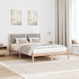  Krevetna konstrukcija s uzglavljem Svijetlo siva 135 x 190 cm | shoptok.hr