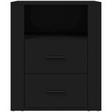  Nočna omarica črna 50x36x60 cm inženirski les, (20602441) | Shoptok.si