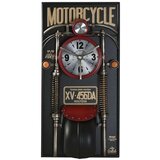  Zidni sat Home ESPRIT Crna Crvena zlatan PVC Metal Motorcikl Vintage 60 x 18 x 120 cm | shoptok.hr