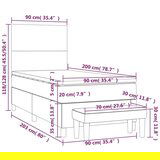  Box spring postelja z vzmetnico taupe 90x200 cm blago, (20893050) | Shoptok.si