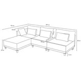 Atelier Del Sofa ugaona garnitura Matris Right Claret Red