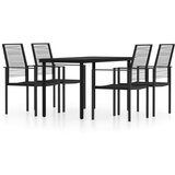  5-dijelni vrtni blagovaonski set crni | shoptok.hr