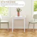  Kuhinjski stol blagovaonski stol kvadratni stol moderni dizajn 75 cm x 75 cm x 76 cm bijela | shoptok.hr