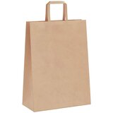  Papirnate vrećice 250 kom s ručkama smeđe 26x12x35 cm | shoptok.hr