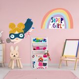 Ginger Home Komplet 2 komada naljepnice SUPER GIRL za dekoraciju dječje sobe, zida, prozora, namještaja | shoptok.hr