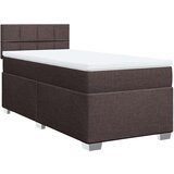  Krevet s oprugama i madracem tamnosmeđi 90 x 200 cm od tkanine | shoptok.hr