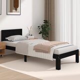 Furnova Posteljni okvir črn iz trdnega lesa 75x190 cm, (21938758) Cene