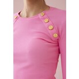 Kesi Dress with decorative buttons light pink | Shoptok.si