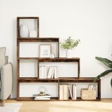  Pregrada/regal za knjige 4 razina hrast 143,5x29x143,5cm drveni Smeđa | Shoptok.si