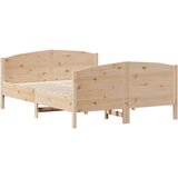  The Living Store Posteljni okvir brez vzmetnice 120x190 cm trdna borovina - Posteljni Okvir, (21498025) | Shoptok.si