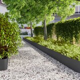 vidaXL Robniki za trato 10 kosov Črna 25x103 cm Hladno valjano jeklo | Shoptok.si