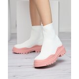 Resti White and pink women's flat-heeled boots Seritis - Footwear | ePonuda.com
