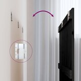 Zidno uzglavlje crni 166x3x90 cm od masivne borovine | Eponuda.com