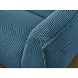 Bobochic Paris Modra sedežna garnitura iz rebrastega žameta 242 cm Giorgia – | Shoptok.si