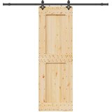  Klizna vrata NARVIK Prirodna i crna 70 x 210 cm (213,5 cm) | shoptok.hr