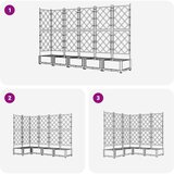  Vrtna saksija 5 pcs Sivi 120 x 120 x 125,5 cm Plastika | Shoptok.si